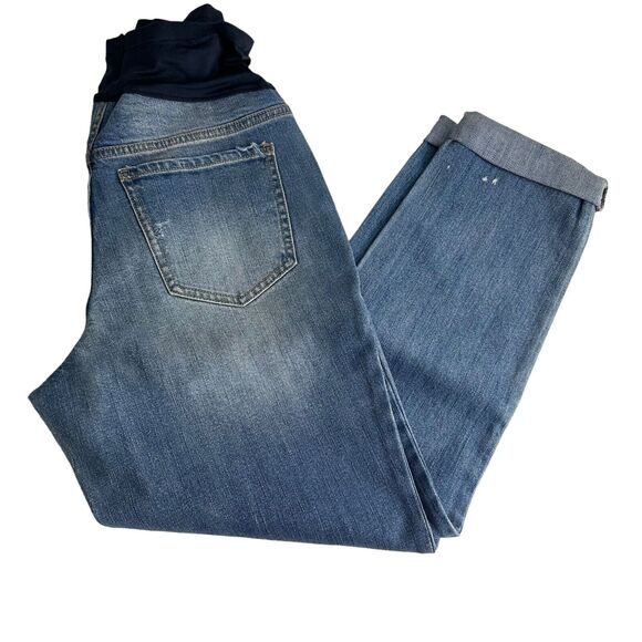 old navy Maternity boyfriend full panel light jeans Size 4 - Picture 1 of 7